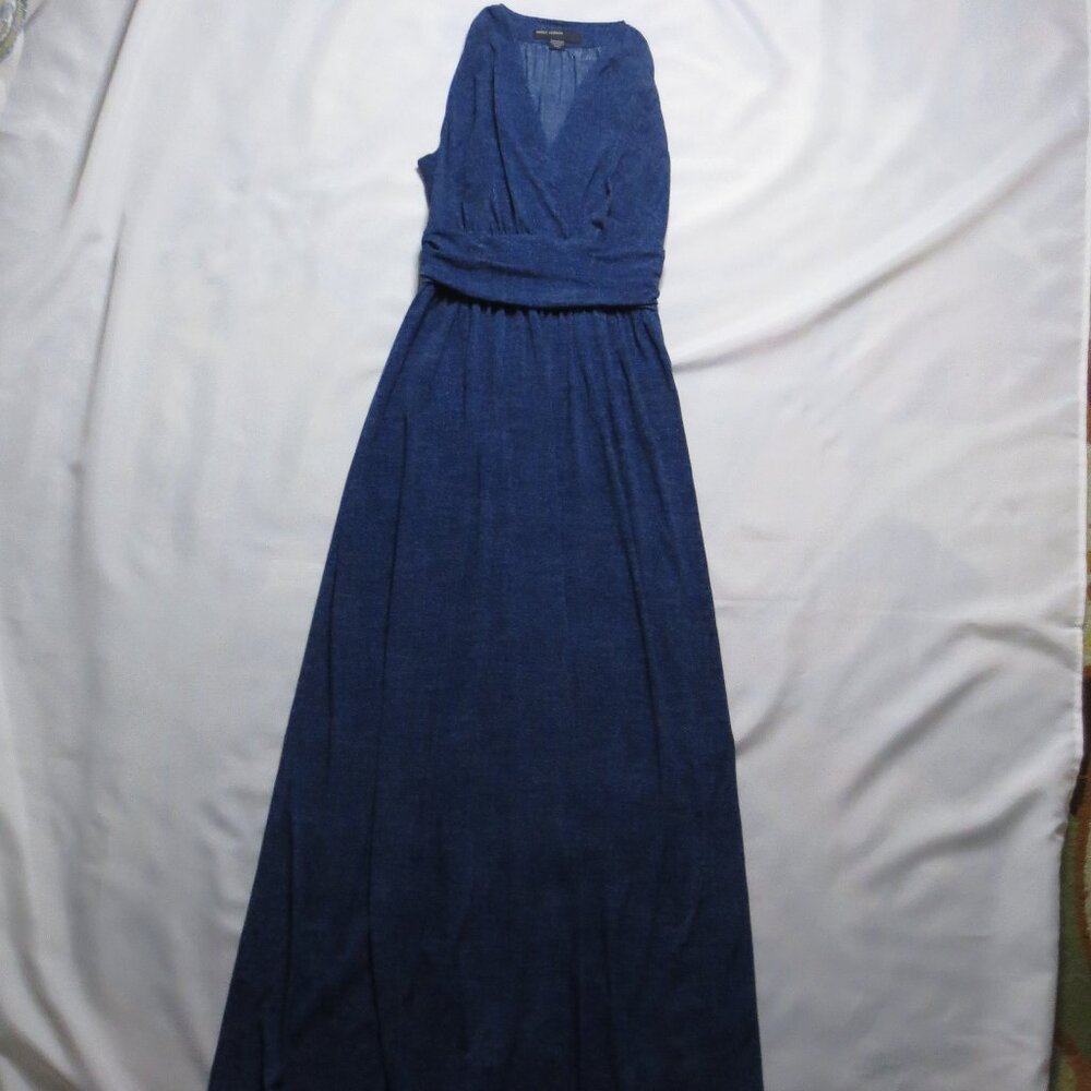 MAGGY LONDON womens DRESS blue SLEEVELESS maxi CAREER casual SIZE 4